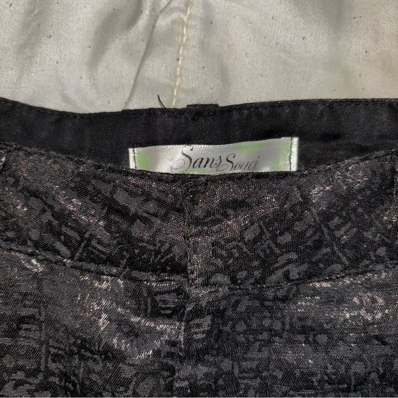 Sans Souci Black Metallic Textured Women Shorts - Picture 2 of 9